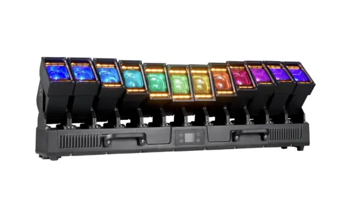 LED lighting system with twelve moving heads