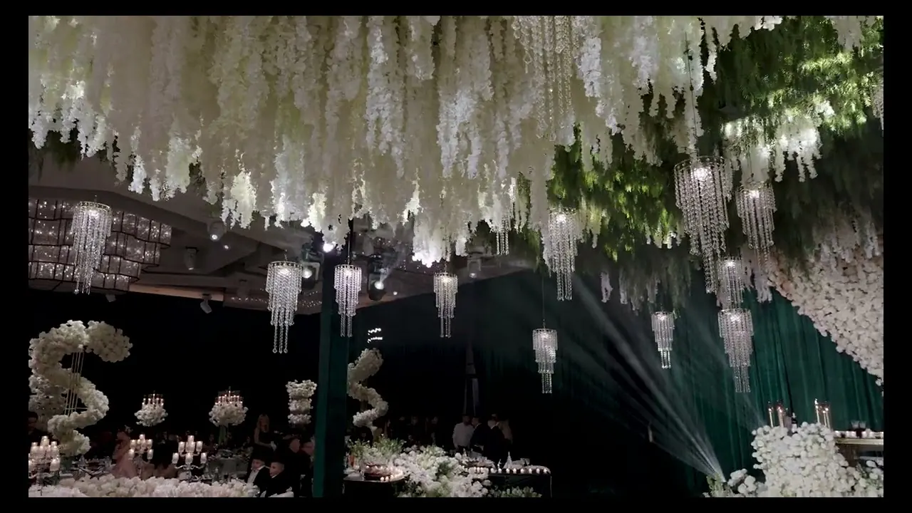 Kinetic crystal chandeliers