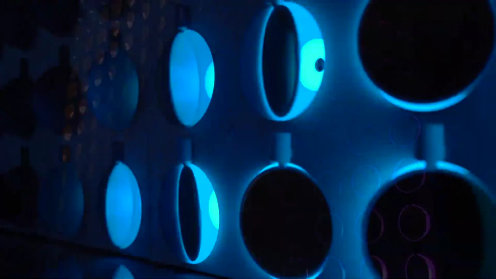 Infinity Matrix Screen reflecting blue light