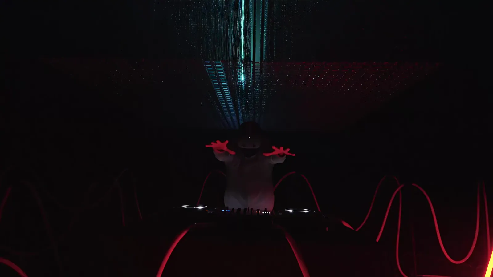 3D Matrix Screen cluster suspended above a stage